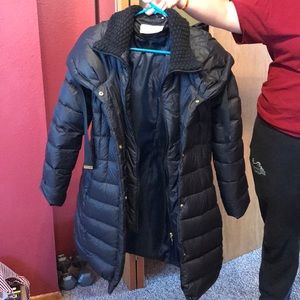 Tahari black puffy coat